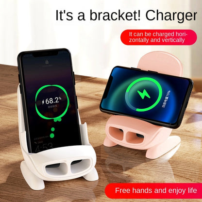 15W Chair Phone Wireless Charger Phone Charging Stand,Spec: White - Apple Accessories by buy2fix | Online Shopping UK | buy2fix