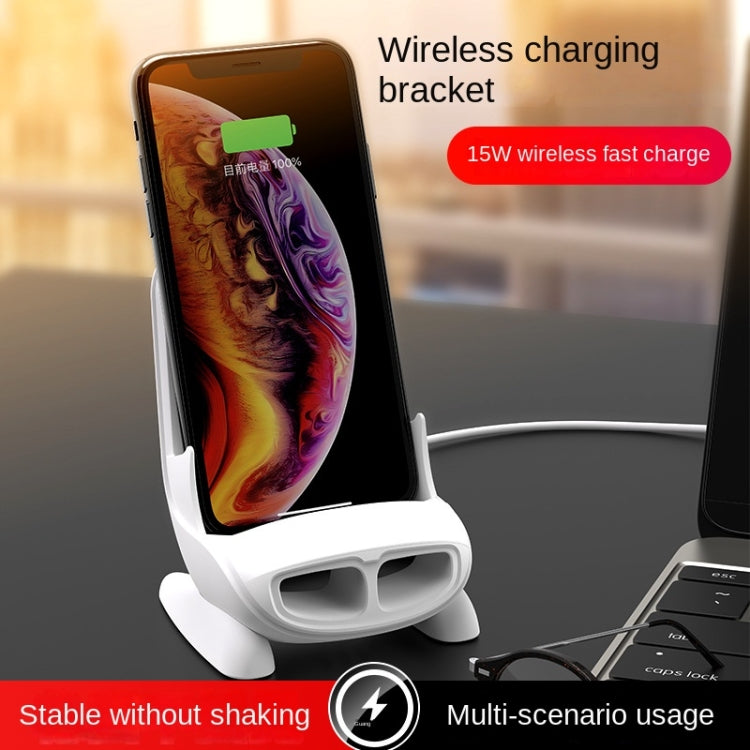 15W Chair Phone Wireless Charger Phone Charging Stand,Spec: White - Apple Accessories by buy2fix | Online Shopping UK | buy2fix