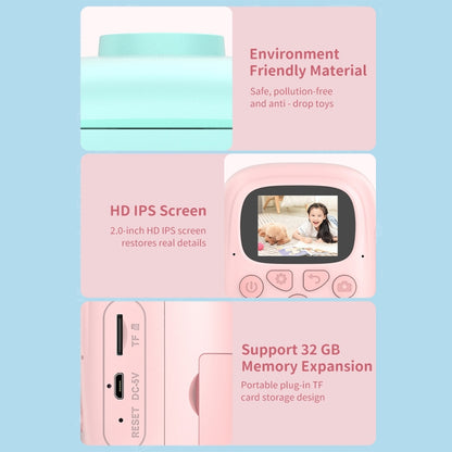 A18 HD Printable Cartoon Kids Digital Camera with Rotating Lens, Spec: Pink+32G - Consumer Electronics by buy2fix | Online Shopping UK | buy2fix