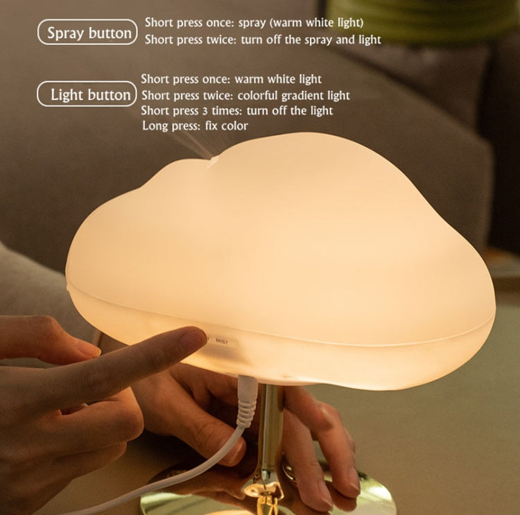 270ml Cloud Aroma Diffuser Humidifier  USB Table Lamp(Silver Bottom) - Home & Garden by buy2fix | Online Shopping UK | buy2fix