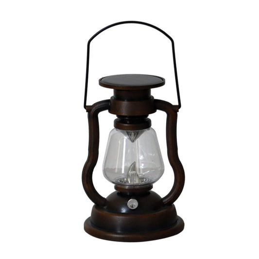 200802 Retro Solar Kerosene Lamp Shape Handheld Lamp Home Decor Flame Lamp(Rusty) - With Solar Panel by buy2fix | Online Shopping UK | buy2fix