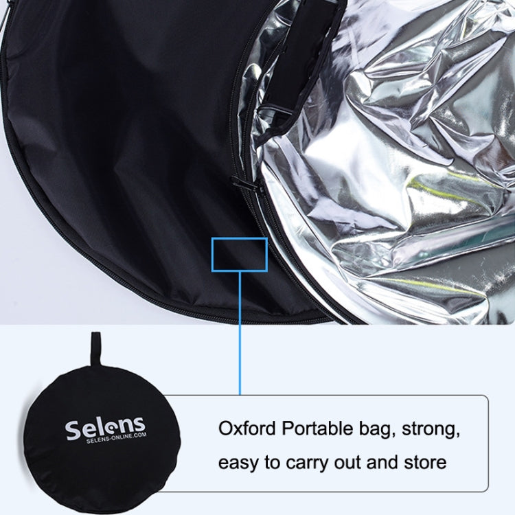 Selens  5 In 1 (Gold / Silver  / White / Black / Soft Light) Folding Reflector Board, Size: 80cm Triangle -  by Selens | Online Shopping UK | buy2fix