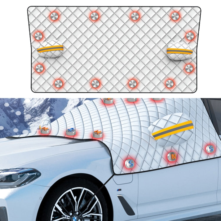 SUITU R-3945 Car Winter Front Glass Snow Shield Defrost Sunshade Thickened Car Clothing, Style: 12 Magnets Three Layers Thickened - In Car by SUITU | Online Shopping UK | buy2fix