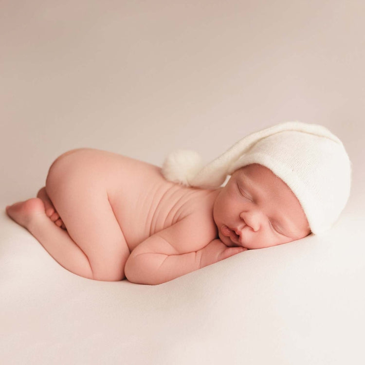 Newborn Photography Clothing Baby Photography Fur Ball Knitted Long Tail Hat(Coffee) - Camera Accessories by buy2fix | Online Shopping UK | buy2fix