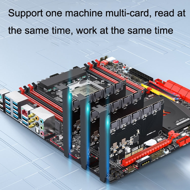 PCIE X1 To 10 Ports SATA3.0 Rotary Card Computer Desktop Solid State Hard Disk - Add-on Cards by buy2fix | Online Shopping UK | buy2fix