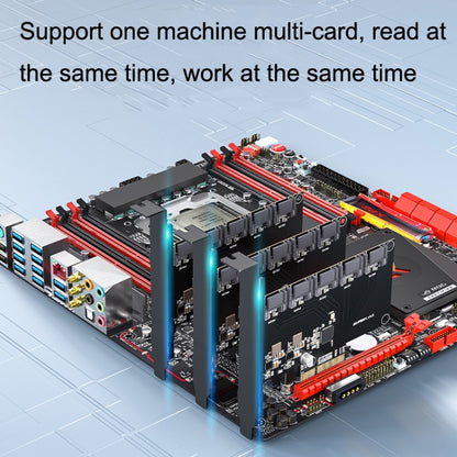 PCIE X1 To 10 Ports SATA3.0 Rotary Card Computer Desktop Solid State Hard Disk - Add-on Cards by buy2fix | Online Shopping UK | buy2fix