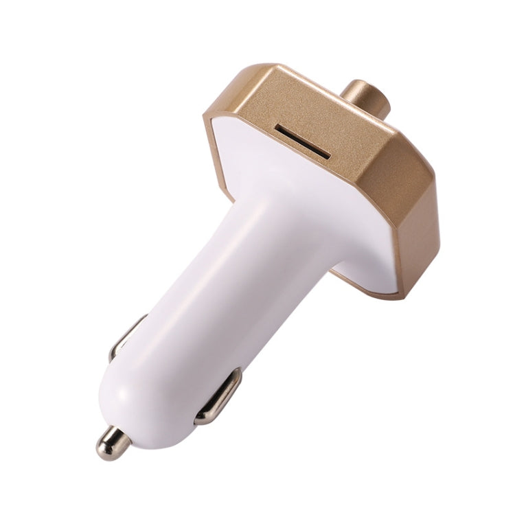 B9 Smart Digital Display Dual USB Bluetooth Car Charger with Hands-free Call Function(Gold) - In Car by buy2fix | Online Shopping UK | buy2fix