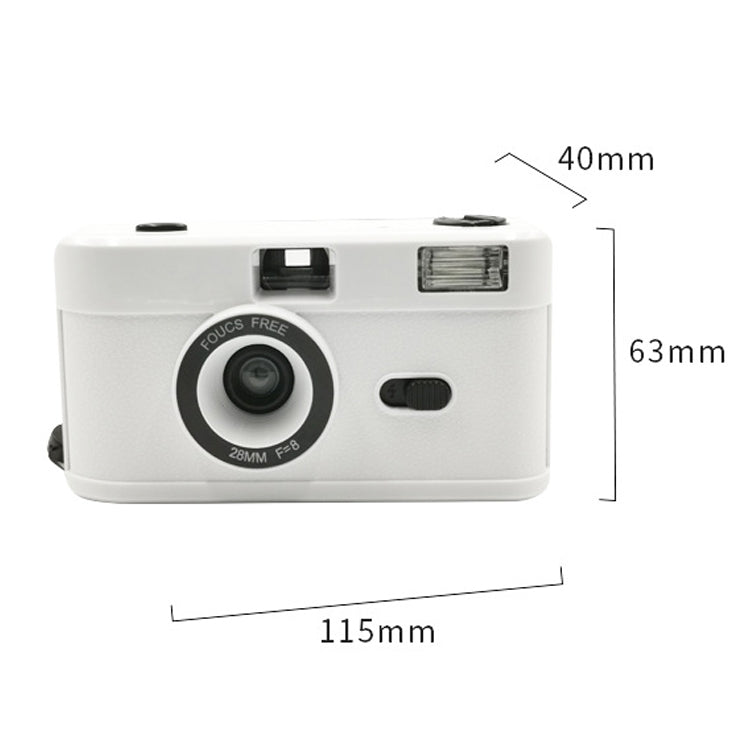 R2-FILM Retro Manual Reusable Film Camera for Children without Film(White+Pink Purple) - Consumer Electronics by buy2fix | Online Shopping UK | buy2fix