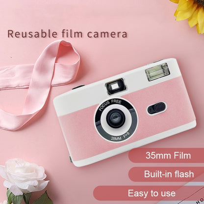 R2-FILM Retro Manual Reusable Film Camera for Children without Film(White+Blue) - Consumer Electronics by buy2fix | Online Shopping UK | buy2fix