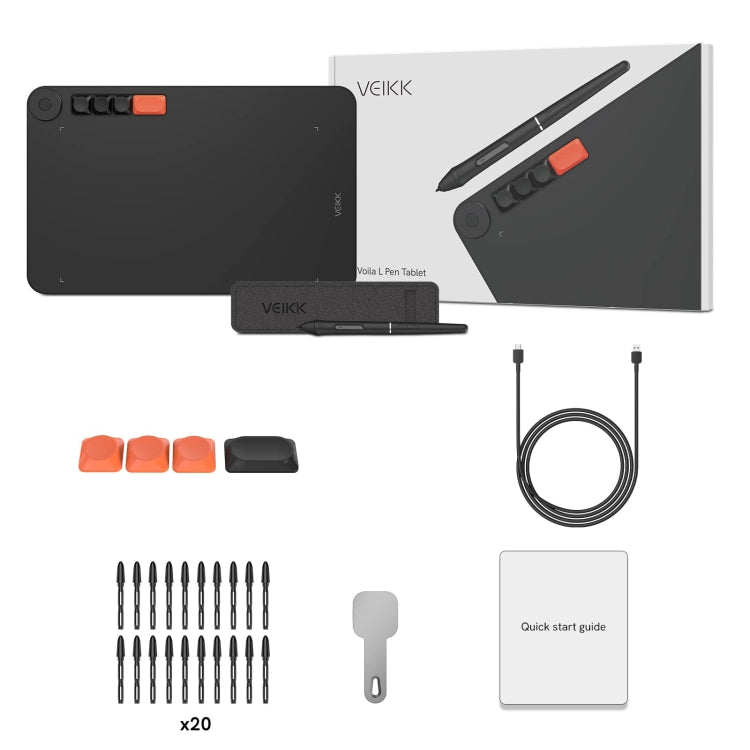 VEIKK VO1060 Digital Drawing Board Handwriting Board With Passive Wireless Pen -  by VEIKK | Online Shopping UK | buy2fix