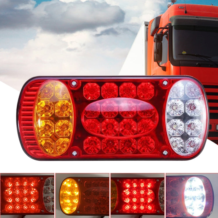 MK-231 12V Trailer Truck Car Straw Hat Lamp Beads Taillights(Red) - In Car by buy2fix | Online Shopping UK | buy2fix