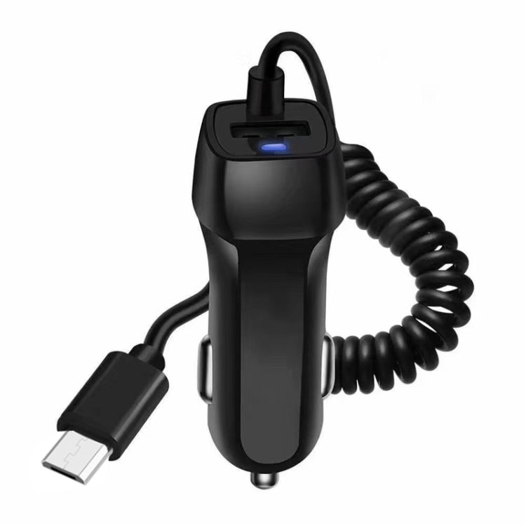 522AL Fast Charging With Cable Car Charging, Output Interface: Micro USB (Black) - In Car by buy2fix | Online Shopping UK | buy2fix