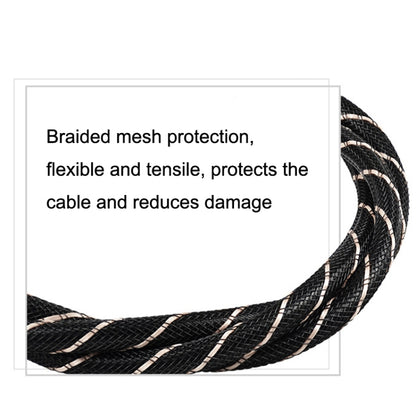 EMK HB/A6.0 SPDIF Interface Digital High-Definition Audio Optical Fiber Cable, Length: 5m(Black White Net) - Audio Optical Cables by EMK | Online Shopping UK | buy2fix