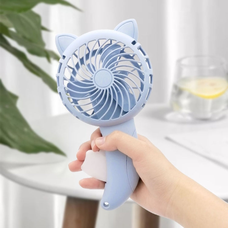 3pcs BY36 Cartoon Cat Ears Handheld Fan Manual Press No Battery(Color Random Delivery) - Consumer Electronics by buy2fix | Online Shopping UK | buy2fix