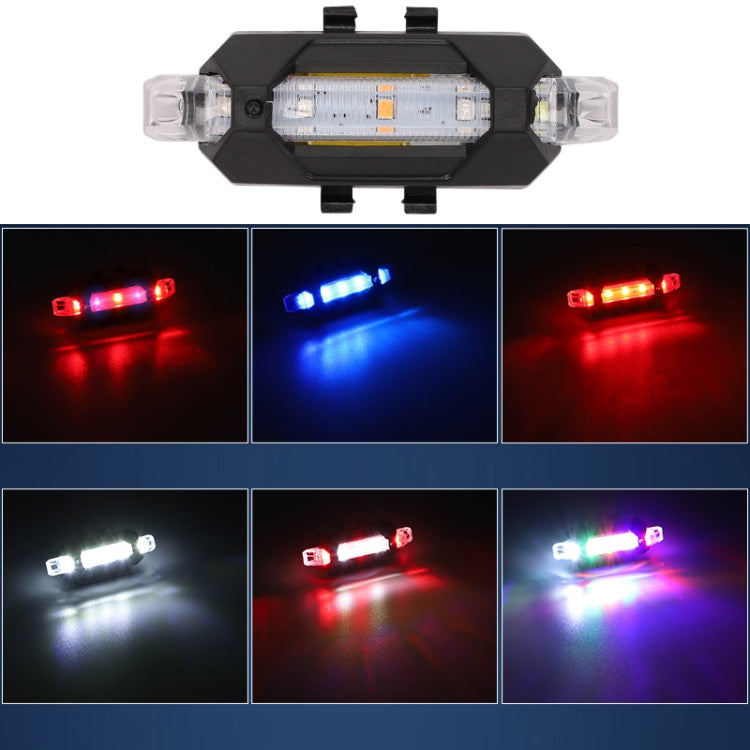 Motorcycle Bicycle Charging Strobe Decorative Warning Tail Light(Color Light) - Taillights by buy2fix | Online Shopping UK | buy2fix