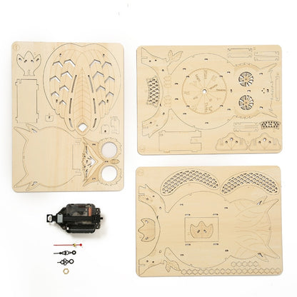 Owl Clock 3D Wooden Puzzle Toys DIY Handmade Ornaments - Puzzle Toys by buy2fix | Online Shopping UK | buy2fix