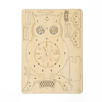 Owl Clock 3D Wooden Puzzle Toys DIY Handmade Ornaments - Puzzle Toys by buy2fix | Online Shopping UK | buy2fix