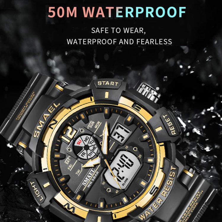 SMAEL 8045 Outdoor Waterproof Time Sports Luminous Dual Display Watch(Red) - Sport Watches by SMAEL | Online Shopping UK | buy2fix