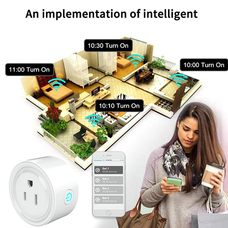 Tuya Smart App Wifi Smart Socket Phone Remote Timing Voice Switch Supports Alexa UK Plug, Style: 20A Power Model - Smart Socket by buy2fix | Online Shopping UK | buy2fix