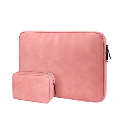 ND12 Lambskin Laptop Lightweight Waterproof Sleeve Bag, Size: 14.1-15.4 inches(Pink with Bag) - 14.1 inch by buy2fix | Online Shopping UK | buy2fix