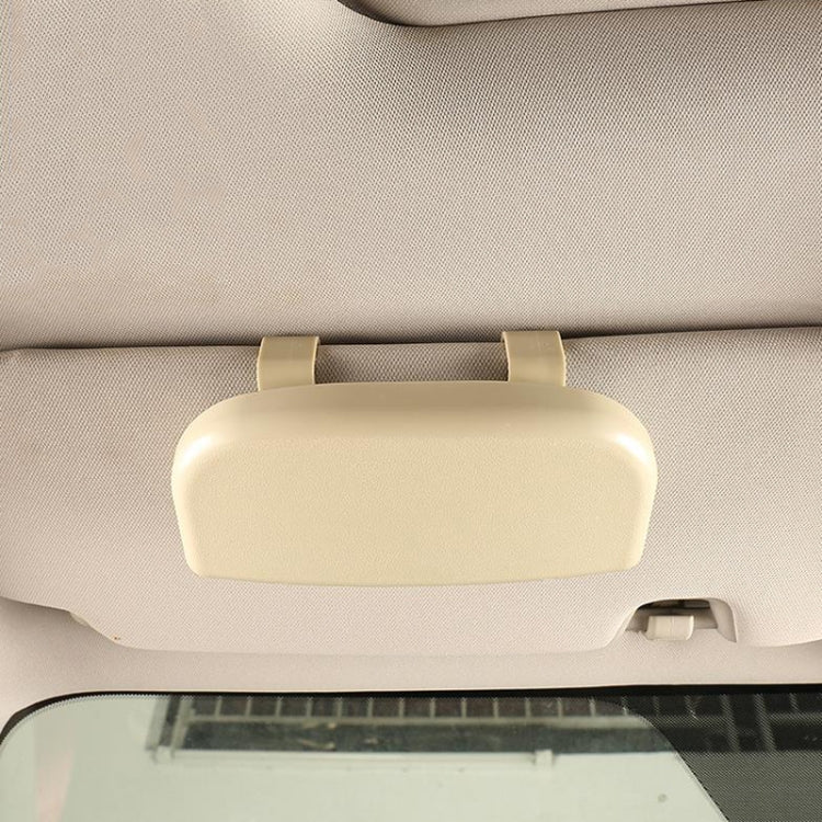 Multifunctional Car Glasses Box Car Sunshine Board Tickets Glasses Clamp(Beige) - In Car by buy2fix | Online Shopping UK | buy2fix