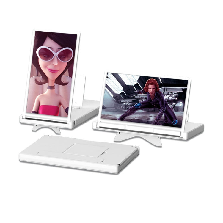 12-Inch Dual-HD Lens Horizontal Vertical Mobile Phone Screen Amplifier(White) - Screen Magnifier by buy2fix | Online Shopping UK | buy2fix