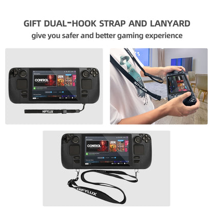 For Steam Deck Hifylux ST-PF14 Game Console Silicone Case Anti-scratch Non-slip Handheld Case Lanyard(Red) - Accessories by buy2fix | Online Shopping UK | buy2fix