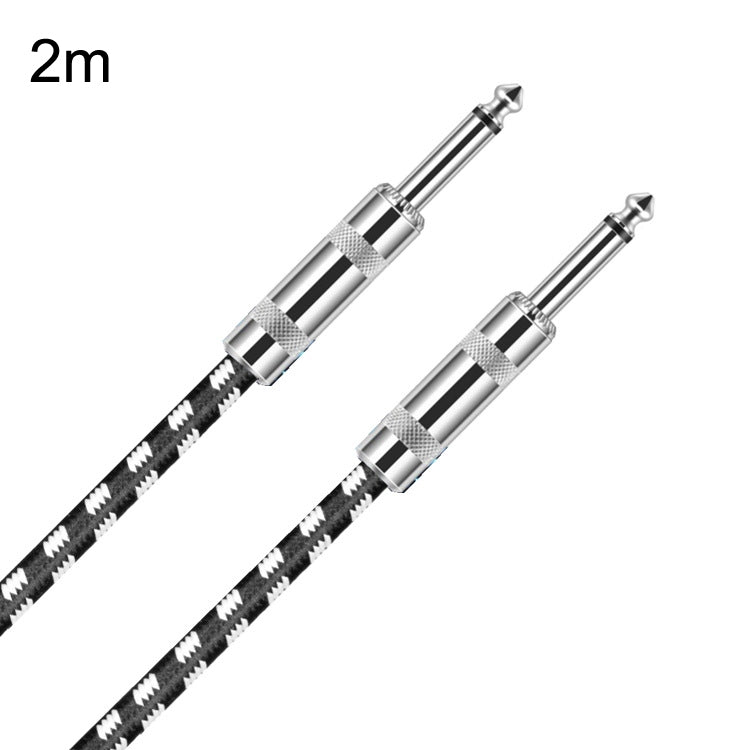 2m 2 Straight Head 6.35mm Guitar Cable Oxygen-Free Copper Core TS Large Two-core Cable -  by buy2fix | Online Shopping UK | buy2fix