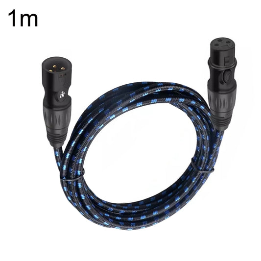 KN006 1m Male To Female Canon Line Audio Cable Microphone Power Amplifier XLR Cable(Black Blue) -  by buy2fix | Online Shopping UK | buy2fix