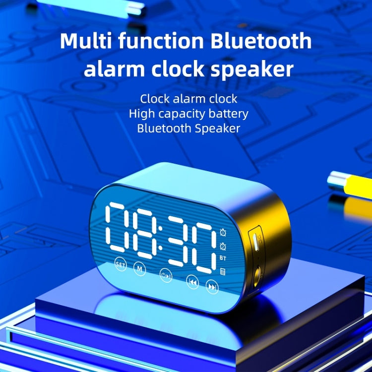 S15 Wireless Card Bluetooth Speaker Mini Alarm Clock(Black) - Mini Speaker by buy2fix | Online Shopping UK | buy2fix