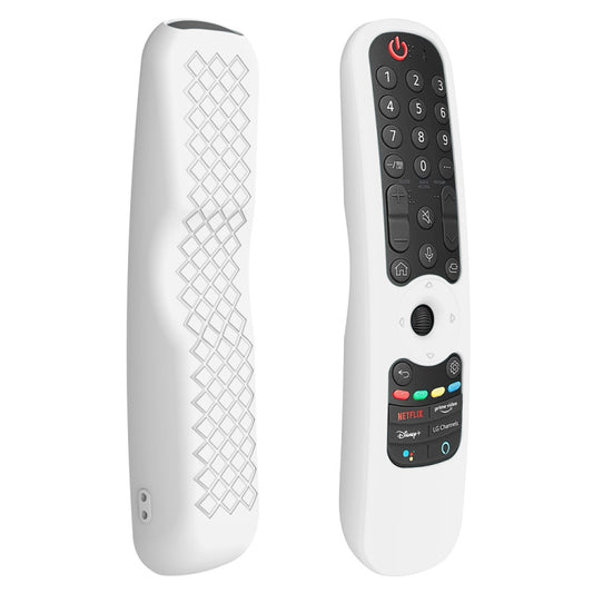 For LG AN-MR21GC / AN-MR21N / AN-MR21GA TV Remote Control Silicone Case(White) - Remote Control Covers by buy2fix | Online Shopping UK | buy2fix