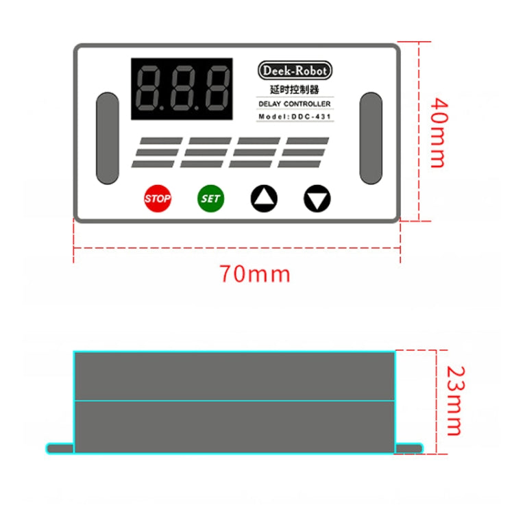 Deek-Robot DDC-431 Timer Delay Relay Switch Digital LED Display Delay Controller - Relay Module by buy2fix | Online Shopping UK | buy2fix