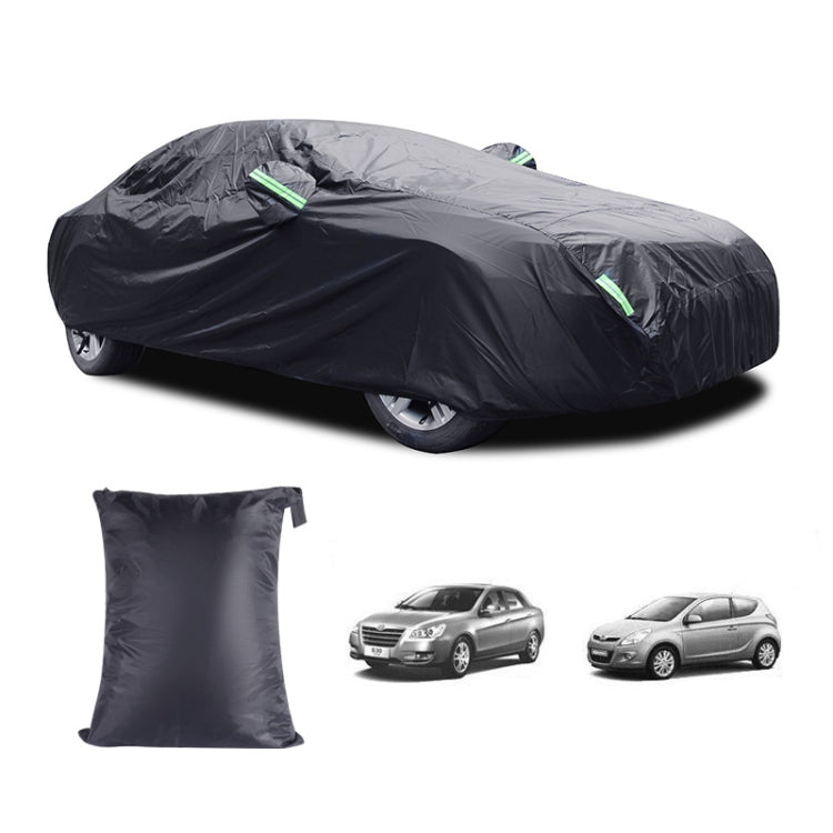 190T Silver Coated Cloth Car Rain Sun Protection Car Cover with Reflective Strip, Size: XL -  by buy2fix | Online Shopping UK | buy2fix