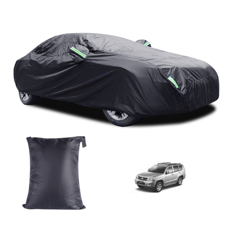 190T Silver Coated Cloth Car Rain Sun Protection Car Cover with Reflective Strip, Size: Y-L -  by buy2fix | Online Shopping UK | buy2fix