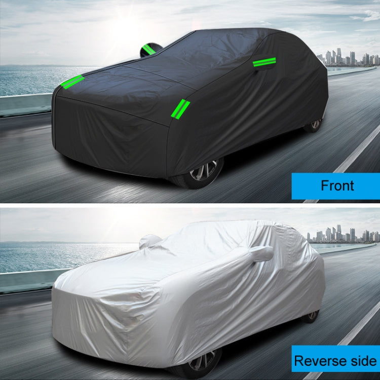 190T Silver Coated Cloth Car Rain Sun Protection Car Cover with Reflective Strip, Size: Y-XL -  by buy2fix | Online Shopping UK | buy2fix