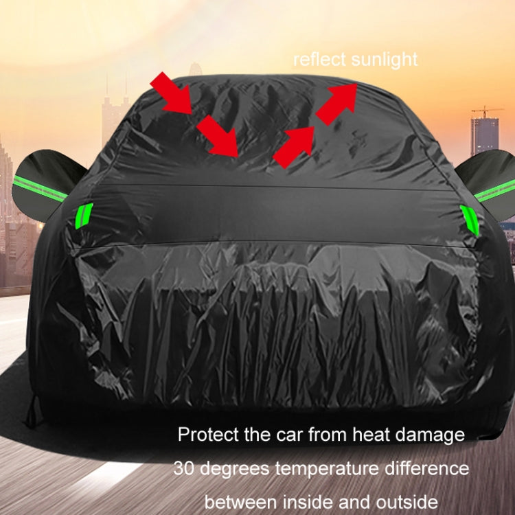 190T Silver Coated Cloth Car Rain Sun Protection Car Cover with Reflective Strip, Size: Y-XL -  by buy2fix | Online Shopping UK | buy2fix