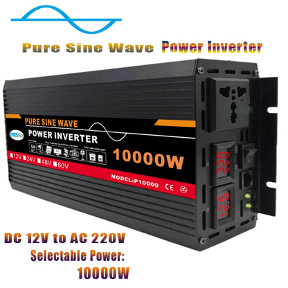 10000W 24V to 220V High Power Car Pure Sine Wave Inverter Power Converter - Pure Sine Wave by buy2fix | Online Shopping UK | buy2fix