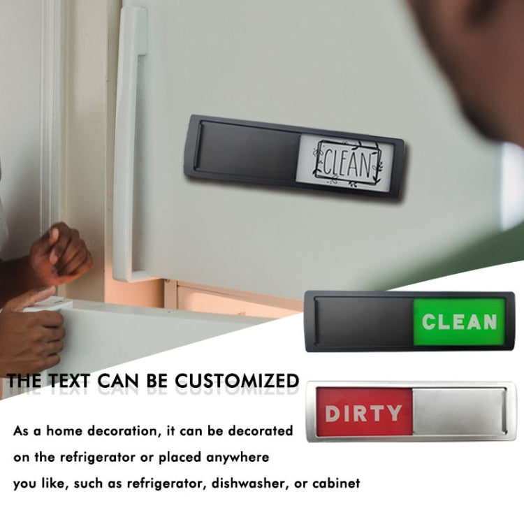 Dishwasher Magnet Clean Dirty Sign Double-Sided Refrigerator Magnet(Black-Black and White) - Dish Washers & Accessories by buy2fix | Online Shopping UK | buy2fix