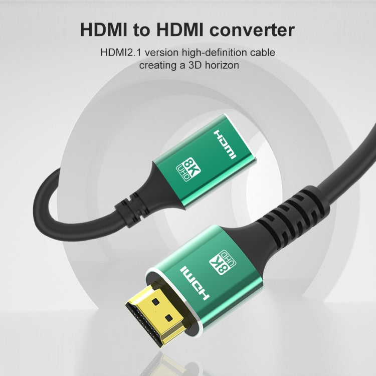 1m HDMI2.1 Male To Female 8K Audio And Video Cable Extension Cable(Green) - Cable by buy2fix | Online Shopping UK | buy2fix