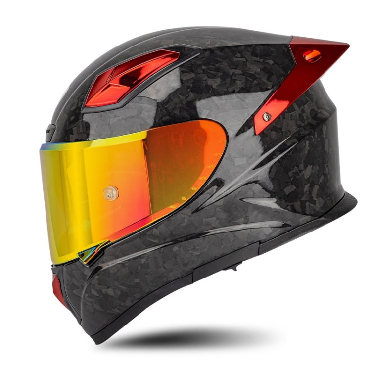 SOMAN Four Seasons Full Cover Motorcycle Helmet, Size: XL(Cheetah Print Red) - Helmets by SOMAN | Online Shopping UK | buy2fix