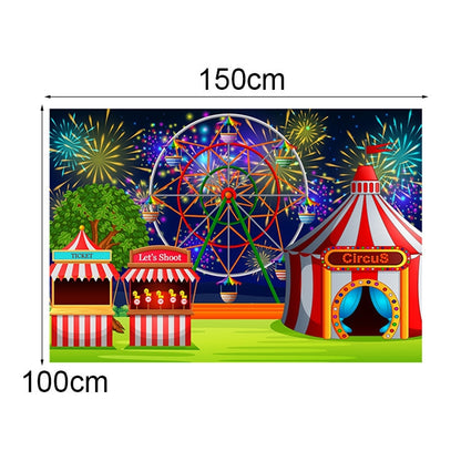 150 x 100cm Circus Amusement Park Ferris Wheel Photography Background Cloth(MDA21565) -  by buy2fix | Online Shopping UK | buy2fix