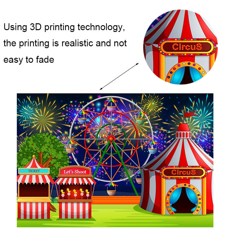 150 x 100cm Circus Amusement Park Ferris Wheel Photography Background Cloth(MDT03782) -  by buy2fix | Online Shopping UK | buy2fix