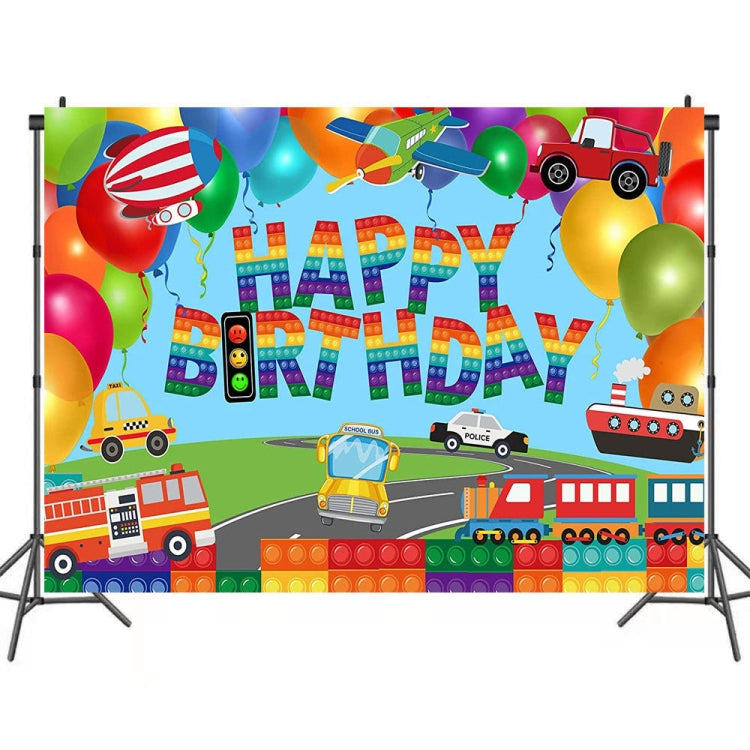 150x100cm Train Fire Truck Party Background Cloth -  by buy2fix | Online Shopping UK | buy2fix