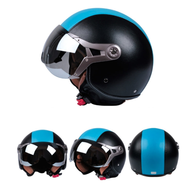 GXT Electric Vehicle Half Cover Four Seasons Retro Helmet, Size: XL(White Red) - Helmets by GXT | Online Shopping UK | buy2fix