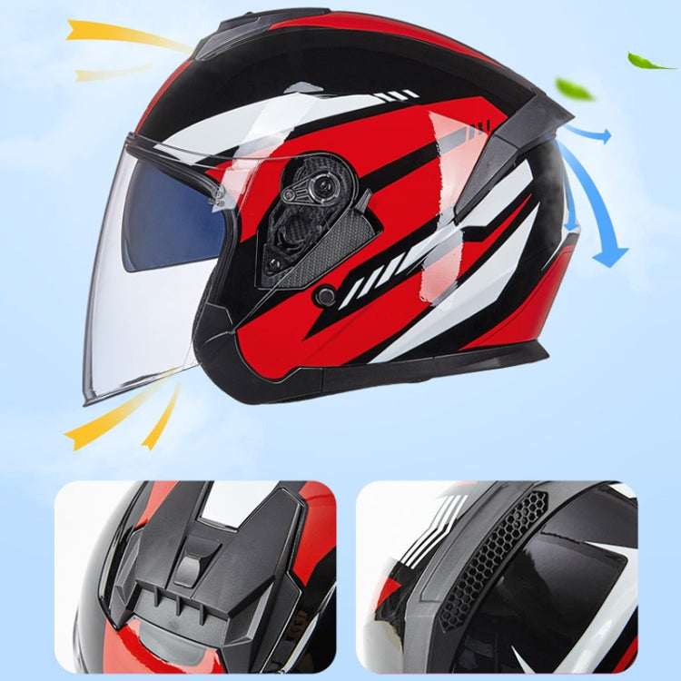 GXT Electric Vehicle Four Seasons Sun Protection & Windshield Double Lens Helmet, Size: XL(Bright Black Gray) - Helmets by GXT | Online Shopping UK | buy2fix