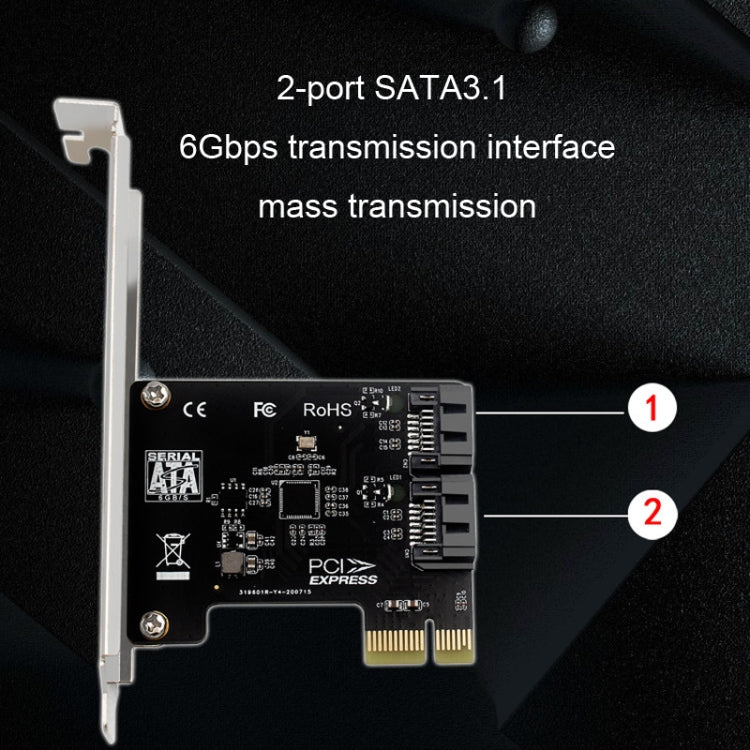 PCIE 5 Port SATA 3.0 Expansion Card 6Gbps Computer Desktop Chassis Conversion Card - Card Adapter by buy2fix | Online Shopping UK | buy2fix