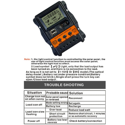 Dual DC Current 12V/24V Solar Controller LCD PWM Photovoltaic Power Generation Controller(30A) - Others by buy2fix | Online Shopping UK | buy2fix