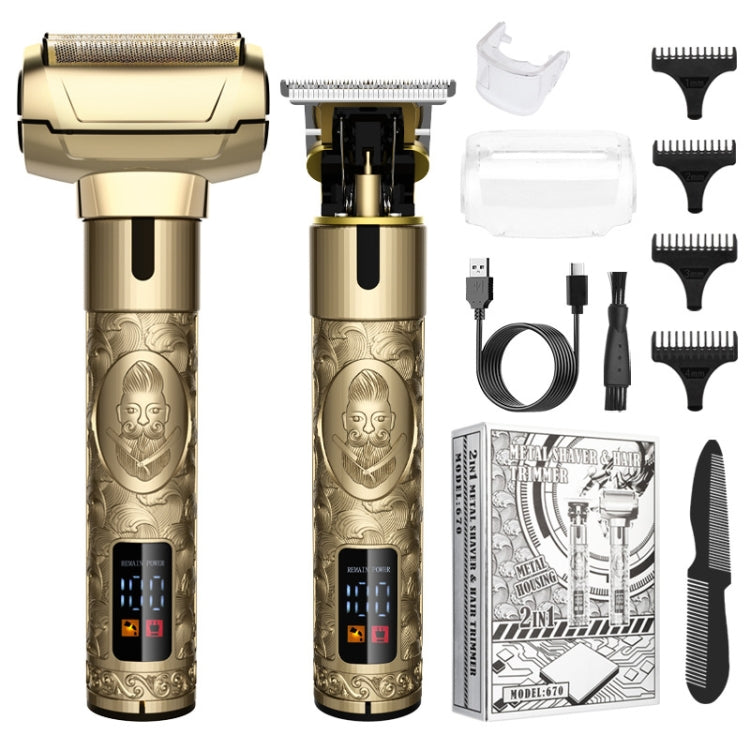 Men Haircut Shaving Knife 2 In 1 Set - Hair Trimmer by buy2fix | Online Shopping UK | buy2fix