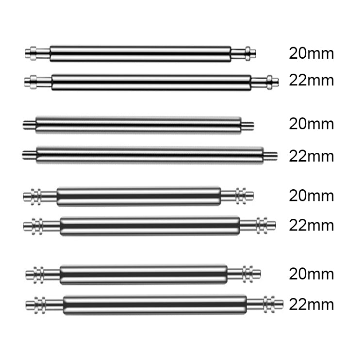 100pcs/set 304 Stainless Steel Strap Connecting Rod Strap All Steel Switch Lugs, Style: Double Drag (1.5x20mm) - Watch Accessories by buy2fix | Online Shopping UK | buy2fix