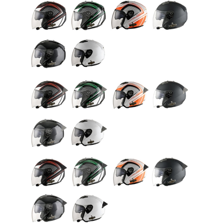 KUQIBAO Motorcycle Smart Bluetooth Sun Protection Double Lens Safety Helmet, Size: M(Matte Black Phantom Fiber+Gray Rear Spoiler) - Helmets by KUQIBAO | Online Shopping UK | buy2fix
